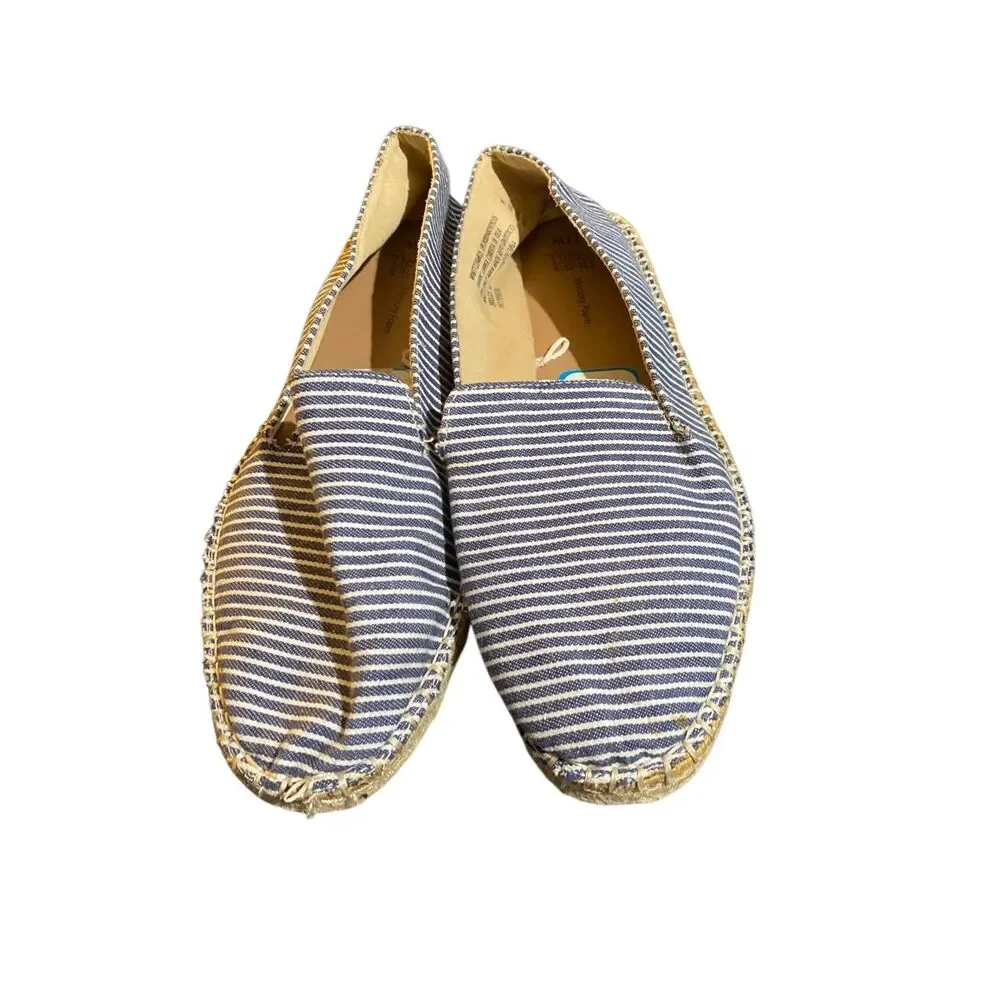 NWOT time and tru women’s blue striped slip on espadrille shoes 11